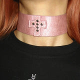 Daiiibabyyy  Y2K Pink Jewelry Leather Cross Choker Harajuku Kawaii Accessories Geometric Necklace Grunge Rock Necklaces Charm Punk