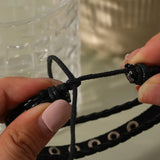 Daiiibabyyy  Vintage Punk PU Leather Rivet Bracelets Fashion Women Men Personality Braid Bracelet Spiked Bangle Y2K Goth Jewelry Accessories