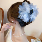 DAIIIBABYYY  -  Sweety Bohemia Hair Claw For Women Rhinestones Butterfly Flower Tassel Shark Gripper Summer Fairy Gauze Flower Hair Clip Hairpin