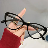 DAIIIBABYYY  -  Cat Eye Unisex Glasses Square Large Frame Women Man Vintage Flat Glasses Unisex New Anti Blu Ray TR90 Gafas De Lectura Mujer