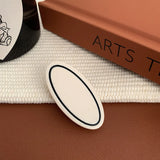 DAIIIBABYYY  -  Korean New Design Retro Bow Side Bangs Clip Temperament Acetic Duck Beak Clip Sweet Oval Shredded Hair Clip