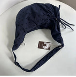 Daiiibabyyy  Streetwear Polka Dot Office Lady Shoulder Bag Women Canvas Drawstring Pleated Hobo Bags Y2k Aesthetic Handbags Crossbody Korean