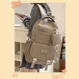Daiiibabyyy  New Portable Backpack Large Capacity with Wallet School Bag Lightweight Casual Shoulder Bag