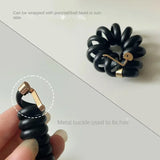 DAIIIBABYYY  -  Long Telephone Line Spiral Hair Bands Women Girls Fashion Elastic Rubber Band Ponytail Holder Hair Accessories Ornaments Rings