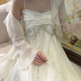 DAIIIBABYYY  -  New Korean Style Romantic Girl's First Love Niche Fashion Waist-hugging Slim Suspender Dress