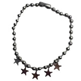 DAIIIBABYYY  -  Punk Style Metal Round Bead Collarbone Chain Necklace for Women Girls Retro Star Pendant Chokers Y2K Hip Hop Rock Party Jewelry