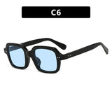 Daiiibabyyy  Fashion Small Round Sunglasses Women Retro Clear Ocean Lens Shades Eyewear Men Rivets Punk Sun Glasses UV400 Eyeglasses