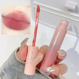 Daiiibabyyy 1PC Matte Pink Velvet Liquid Lipstick Waterproof Easy To Wear Long Lasting Non-marking Lip Glaze Non-stick Cups Makeup Cosmetics