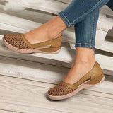 Daiiibabyyy  Summer Women Sandals Wedges Orthopedic Hollow Out Ladsies Casuasl Shoes Slip On Vintage Female Sandals Chaussure Femme