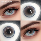 Daiiibabyyy  1 Pair Monaco Blue Color Contact Lenses Color Brown Purple Green Grey Cosmetic Lens Half Yearly Natural Fashion Beauty
