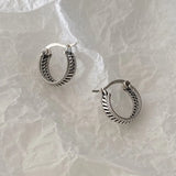 Daiiibabyyy  Silver Color Irregular Hollow Grid Hoop Earrings for Women Geometric Creative Punk Earring Party Jewelry Gift