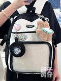 Daiiibabyyy  Japanese Cute Girl Student Schoolbags Women's Two-dimensional Small Appetite Transparent Ita Backpacks Large-capacity Backpack