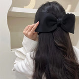 DAIIIBABYYY  -  Fashion Oversize Bowknot Barrettes Hair Clips Women Girls Black Big Bow Hairpins Spring Clips Hair Accessories Headwear2024