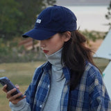 Daiiibabyyy  Spring/Summer Couple Big Head Waist Duck Tongue Hat Soft Top Sunscreen Baseball Hat Men's Japanese Sunshade Hat