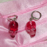 Daiiibabyyy  Goth Resin Skull Drop Earrings Grunge Rock Charms Earring for Women Punk Cool Accessories Goth Jewelry Geometric Grunge Earrings