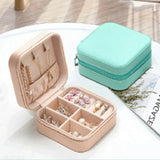 Daiiibabyyy Candy Color Jewelry Organizer Display Storage Box Travel Earrings Necklace Ring Holder Jewelry Case Boxes