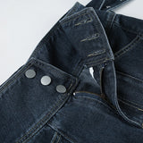 DAIIIBABYYY  -  Basic A-Line Denim Skirts With Belt Casual Slim Pockets High Waist Maxi Skirts Women 2025 Spring Autumn Streetwear Lady