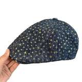 Daiiibabyyy  Women's Fashion Hats Sweet Cool Style Caps Y2K Spice Hat Star Retro Hat Aged Street Versatile Baseball Cap New Blue Cute Beret