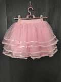 Daiiibabyyy  Pink Mesh Skirts for Sweet Girls Summer Bows Decoration Elastic Waist Lolita Style Cute Multilayered Skirt