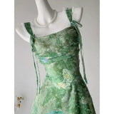 DAIIIBABYYY  -  Women's Short Dress Lace Patchwork Backless Dresses Vintage Casual Hot Girls A-line Mini Skirts Korean Fashion Female Clothing