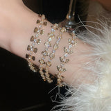 Daiiibabyyy  New Super Sparkling Water Bracelet Women Butterfly Knot Flower Chain Buckle Mouth Fashionable Style Bracelet European