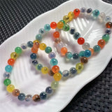 DAIIIBABYYY  -  8MM Natural Colored Candy Agate Bracelet Crystal Reiki Healing Gemstone Fashion Fengshui Jewelry Festival Gift 1pcs