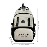 Daiiibabyyy  New Design Nylon School Bag Red Color Large Capacity Backpack Multifunctional Shoulder Bag