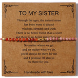 DAIIIBABYYY  -  Dainty Tiny Stone Beaded Chain Stack Gemstone Y2K Trendy Handcrafted Bracelets with Card Gifts Set for Women Men