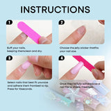 DAIIIBABYYY  -  24pcs Aquarium Starfish Shell Design False Nails Summer Sea Long Ballet Press on Nails Full Cover Wearable Fake Nail Patches