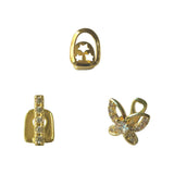 Daiiibabyyy  Hip-Hop Fashion Zircon Butterfly/Zircon Interdental Personalized Jewelry, Suitable For Music Festivals, Parties And Daily Wear