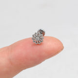 DAIIIBABYYY  -  1Piece Flower Moon Snake CZ Nose Hoop Butterfly Leaf Daith Conch Helix Stud Earrings Internal Thread Piercing Surgical Steel 16G