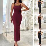 Daiiibabyyy High Quality Knitted Dress Women's Autumn 2024 Sexy Bag Buttocks Strap Dress Boho Sexi Night Dress Hot Sexy Vestidos Elegantes