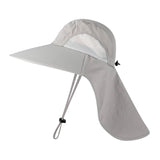 Daiiibabyyy Outdoor Fisherman Hat for Men Women Summer Quick Drying Neck Protection Visor Cap Anti UV Breathable Fishing Safari Hat