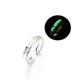 Daiiibabyyy  Ring for Couple Creative Glowing in the Dark Player 1 Player 2 Matching Gaming Ring for Women Men Valentine's Day Gift