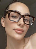 Daiiibabyyy  Fashion Glasses Frame Women Men Anti Blue Light Eyegalsses Vintage Square Computer Optical Concave Eyewear Female