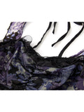Daiiibabyyy Summer Dark Academia Gothic Evening Prom Gown Dress 2000s Aesthetic Party Women Lace Floral Frocks One-Piece Gyaru Y2k Vintage
