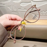 DAIIIBABYYY  -  Round Eyeglasses Women Men Computer Anti Blue Light Glasses Frames Transparent Optical Fake Eyeglass Student Myopia Frame Oculos