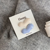 Daiiibabyyy  Milk blue pair clip Korean version broken hair bangs clip girl macaron edge clip duck bill hairpin sweet hair accessories new