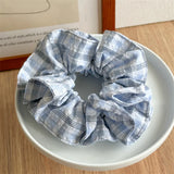 DAIIIBABYYY  -  Ins Hot Sale High-Grade Fashion Handcrafted  Fabric Colorful Elastic Scrunchies For Women Girls Refreshing Ponytail Head Rope