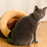DAIIIBABYYY  -  Warm Cat Sleeping Autumn Winter Warmth Tunnel Cat Nest Wool Warmth Cat Comfortable Semi Enclosed Cute Dog Nest Cat Accessories