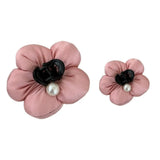 DAIIIBABYYY  -  2pcs Exquisite Sponge Puff Flower Hair Claw Pearl Korean Style Scrunchies Shark Clip Cloth Ponytail Holder Exaggerated Crab Clip