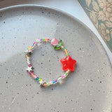 DAIIIBABYYY  -  Colorful Beaded Bracelet Simple Stretch Bracelets Summer Jewelry Stackable Bangle Friendship Wristbands