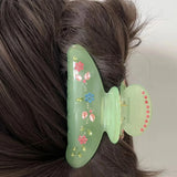 Daiiibabyyy  Refreshing World Petals Hair Claw Rhinestone Design Low-key Beautiful Acetate Hair Claw Clips Hair Accessories for Women Girls
