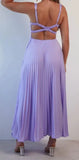 Daiiibabyyy  Summer Woman Dress Spaghetti Strap V Neck Maxi Dress Pleated A Line Silhouette Elegant Party Evening Dress Yellow Teal Emerald