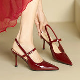 Daiiibabyyy  New Women's Shoes Elegant French High Heeled Sandals for Woman Luxury Banquet Wedding Shoes Designer Shoes Sandalias Mujer