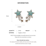 Daiiibabyyy  Star Zircon Earrings for Women Creative Delicate Ear Hook Temperament Luxury Fashion High Sense Sparkle Unique Jewelry