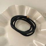 DAIIIBABYYY  -  PU Leather Hair Rope Scrunchies Women Simple Long Wire Hair Ring Ties Braided Headband INS Ponytail Holder Hairpin Headdress