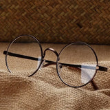 DAIIIBABYYY  -  Cosplay Anime Glasses Cosplay Accessories Anime Frame Round Metal Flat Retro Art Glassesed Adult Boy Clothing Props Gifts