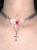 DAIIIBABYYY  -   New Thorn Lily Necklace Neo-Gothic Style For Women Copper Alloy Jewelry Party Gifts