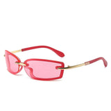 Daiiibabyyy  New Fashion Korean Y2K Sunglasses for Women Men Square Frameless Sun UV Protection Outdoor Sports Outfits Glasses Decoration